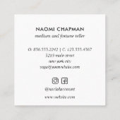 MOON PSYCHIC MEDIUM CRYSTAL BALL FORTUNE TELLER VIERKANTE VISITEKAARTJE (Achterkant)