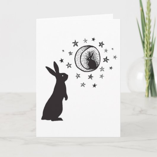 Moon Rabbit - carte de voeux vierge (Devant)