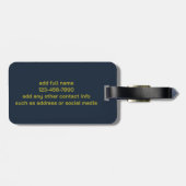 Moon & Rabbit op het Bagagelabel (Achterkant horizontaal)