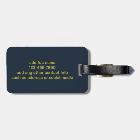 Moon & Rabbit op het Bagagelabel (Achterkant horizontaal)