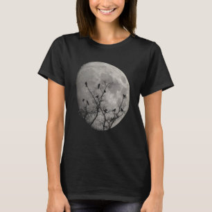 Moon Raven Gothic Crows Silhouette T-shirt