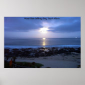 Moon Rise over Supertubes, J-Bay Bay, Zuid-Afrika Poster (Voorkant)