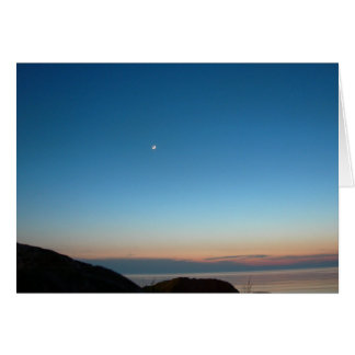 Moon Rising over Lake Michigan (Blank)