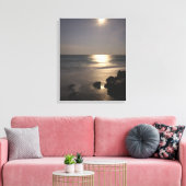 Moon Rising Over Ocean Canvas Afdruk (Insitu (Woonkamer))