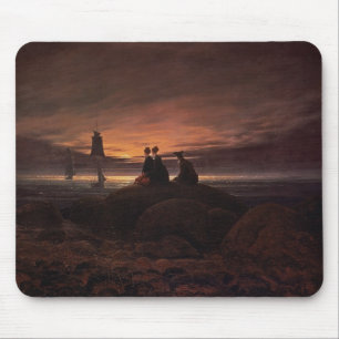 Moon Rising Over the Zee, 1822 (olie op doek) Muismat