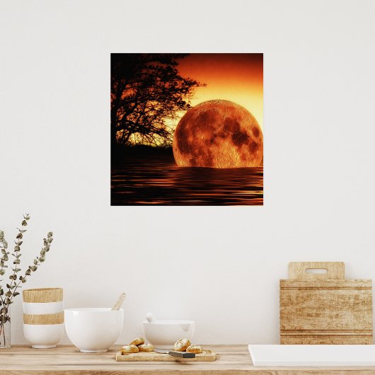 Moon River Falling Poster (Keuken)