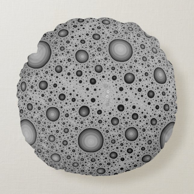 Moon Rock Lunar Surface Texture Rond Kussen (Voorkant)