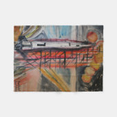 Moon Rocket 1969 Historische Memorabilia Fleece Deken (Voorkant (Horizontaal))