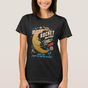 Moon Rocket  Grafische T Shirt Vrouwen
