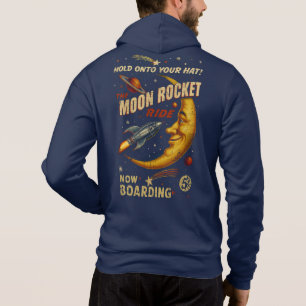 Moon Rocket Ride Vintage Space Sweat - shirt à cap