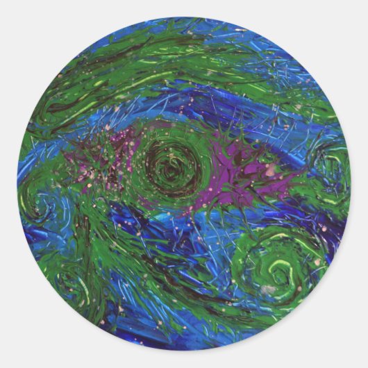 Moon Ronde Sticker (Voorkant)
