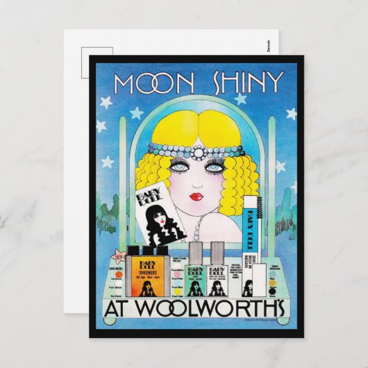 Moon Shiny  Woolworth Baby Doll Feestdagenkaart (Voorkant / Achterkant)