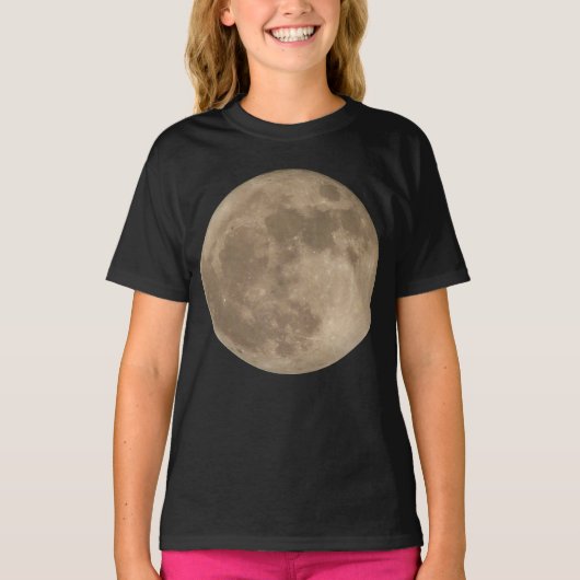 Moon Shirt Full Moon T-shirt Meisje's Organic Shir (Voorkant)