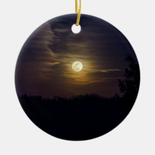 Moon Silhouette Keramisch Ornament