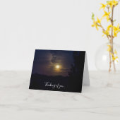 Moon Silhouette Penser À Votre Carte (Fleur jaune)