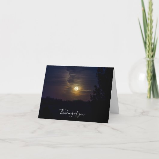 Moon Silhouette Penser À Votre Carte (Devant)