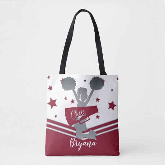 Moon Silver White Stars Cheer-leading Tote Bag (Voorkant)