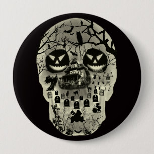 Moon Skull Button