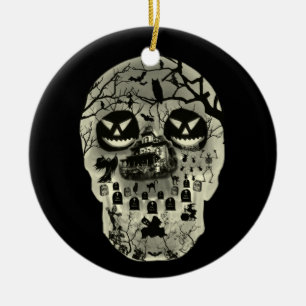 Moon Skull Ornament
