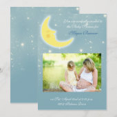 Moon sky baby shower-uitnodiging kaart (Voorkant / Achterkant)