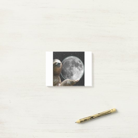 Moon Sloth Post-it® Notes (Op bureau)