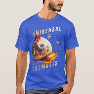 Moon Snail in Space Universal Calmness Space Snail T-shirt