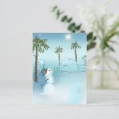 Moon Snow Briefkaart (Staand voorkant)