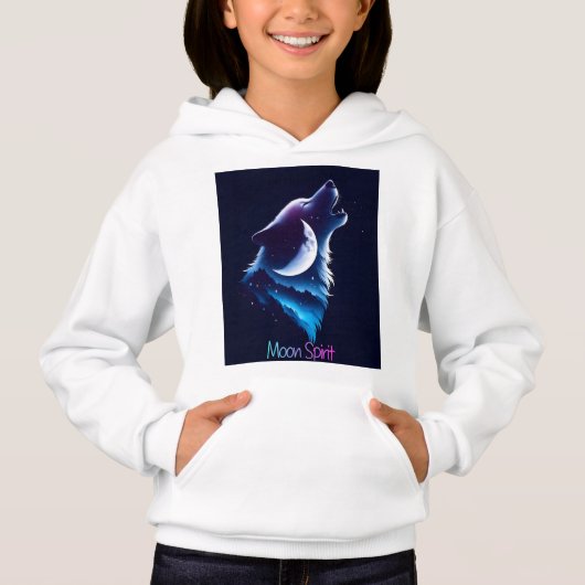 Moon Spirit - Capuche design Loup & Attrape-Rêves (Devant)