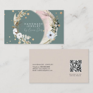 Moon Star Handmade Jewelry Artist Faux Gold D Visitekaartje