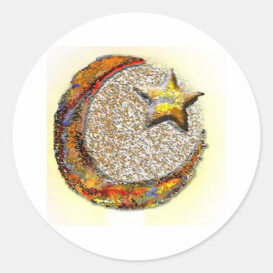 Moon-Star — Islam Ronde Sticker