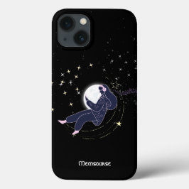 Moon Star Muziek Droom Meisje Landschap Modern iPhone 13 Hoesje