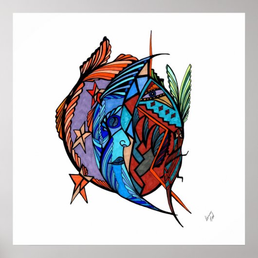 Moon Star Spirit Reproduction Poster (Voorkant)