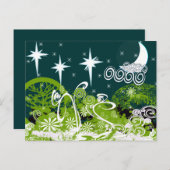 Moon Star Tree Paint Splat Briefkaart (Voorkant / Achterkant)