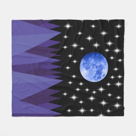 Moon Starlight Fleece Blanket (Voorkant (Horizontaal))
