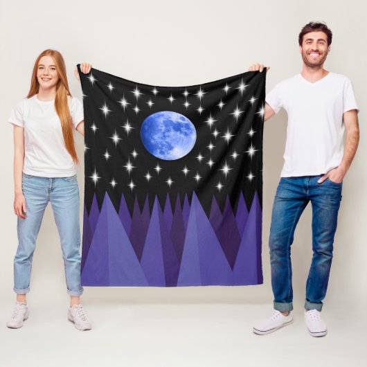 Moon Starlight Fleece Blanket Deken (In situ)