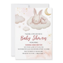 Moon Stars Baby shower Books Enclosure Kaart