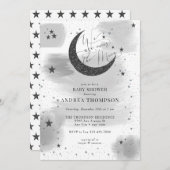 Moon Stars Baby shower Kaart (Voorkant / Achterkant)