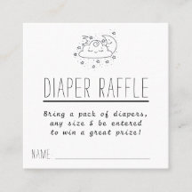 Moon & Stars Baby shower Luier Raffle Tickets