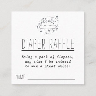 Moon & Stars Baby shower Luier Raffle Tickets