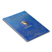 Moon Stars Blue Love Galaxy Sky Monogram Carnet (Côté Droit)