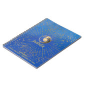Moon Stars Blue Love Galaxy Sky Monogram Carnet (Côté gauche)