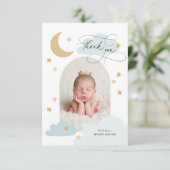 Moon Stars Clouds Arch Foto Blauw Hartelijk dank Bedankkaart (Staand voorkant)