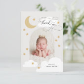 Moon Stars Clouds Arch Foto Gray Hartelijk dank Bedankkaart (Staand voorkant)