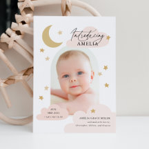 Moon Stars Clouds Arch Foto Roze Blush Birth