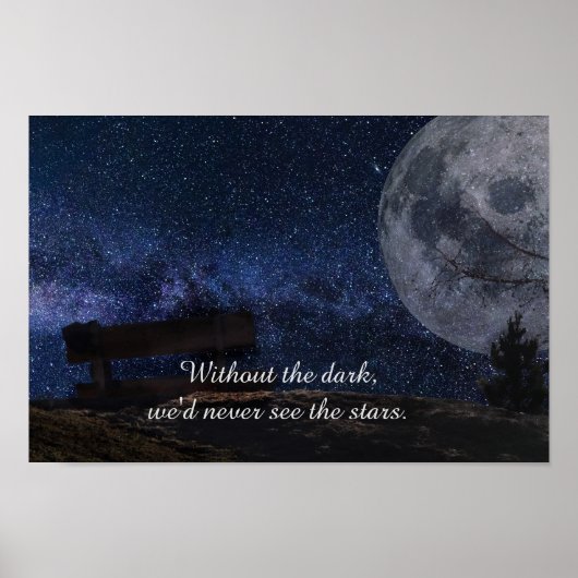 Moon & Stars Inspirerend Quote Poster (Voorkant)