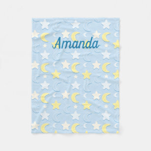 Moon & Stars Patroon Fleece Deken