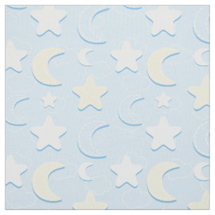 Moon & Stars Pattern Fabric Stof