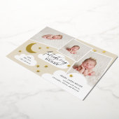 Moon Stars Photo Collage Faire-part de naissance b (Rotation)