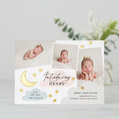 Moon Stars Photo Collage Multi Faire-part de naiss (Debout devant)