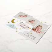 Moon Stars Photo Collage Multi Faire-part de naiss (Rotation)